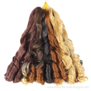 Spiral Wavy Crochet Hair With Free Curly ends Goddess Pre-Twist Braiding Hair 20" Synthetic Hair